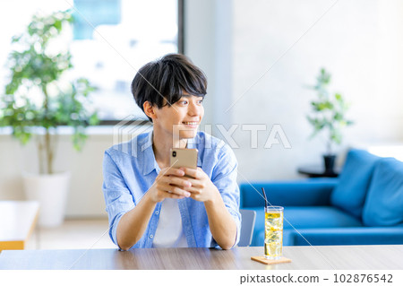 Men's cafe smartphone 102876542