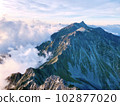 Mt. Yarigatake at dusk seen from Mt. Kitahotaka 102877020