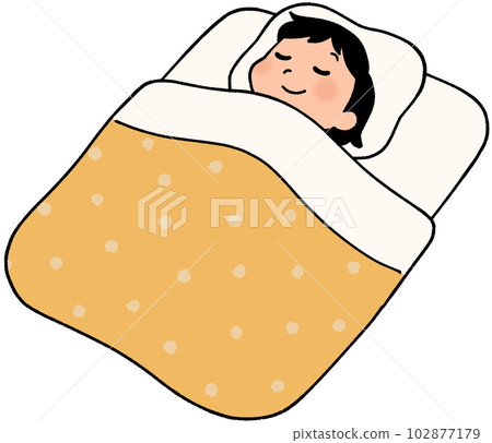 Girls sleeping on futon 102877179