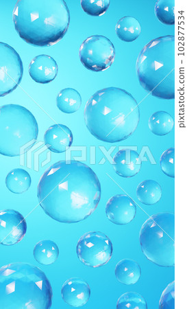 A space with multiple transparent glass spheres. (Vertical) A space with multiple transparent glass spheres. (Vertical) 102877534