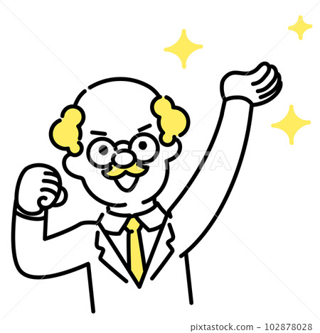 Illustration series of cute people _ doctor _ senior _ lifting Illustration series of cute people _ doctor _ senior _ lifting 102878028