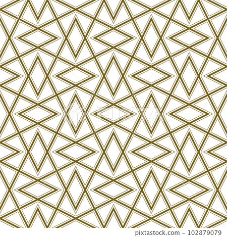 Seamless arabic geometric ornament in brown color. 102879079
