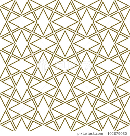 Seamless arabic geometric ornament in brown color. 102879080