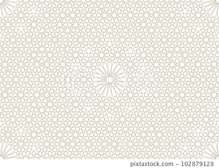 Seamless arabic geometric ornament in brown color. 102879128