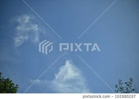 The sky and clouds of the day when the summer sky began 102880287