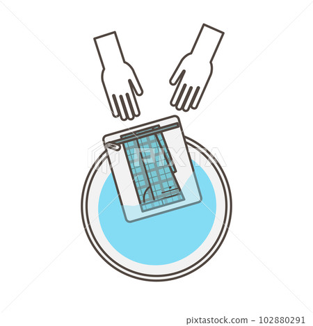 Simple image illustration material of washing hands 102880291