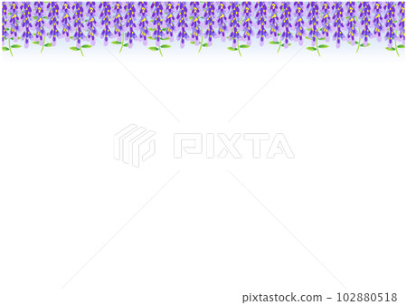 Hand drawn vector illustration of wisteria flowers 102880518