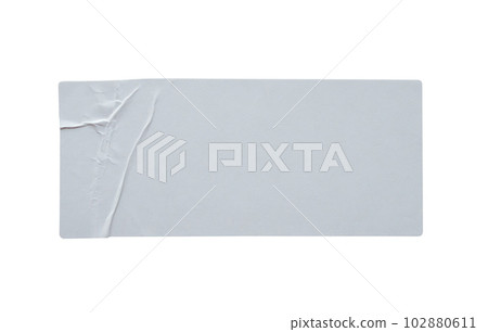 Paper sticker label isolated on white background Paper sticker label isolated on white background 102880611
