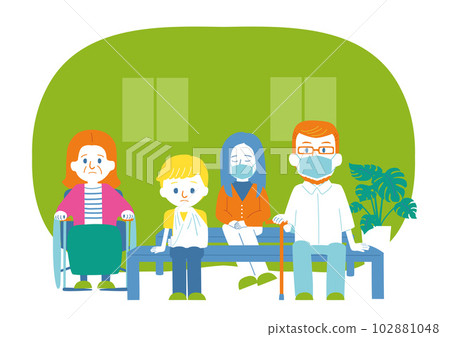 People waiting in hospital waiting rooms SDGs 3 Good health and well-being for all 102881048