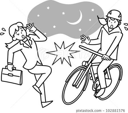 夜間自行車未點亮引發的事故 102881576
