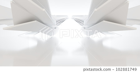 Luxury white abstract architectural minimalistic background. Contemporary showroom. Modern exhibition stand. Empty gallery. Backlight. Polygonal Graphic Design. 3D illustration and rendering. Luxury white abstract architectural minimalistic background. Contemporary showroom. Modern exhibition stand. Empty gallery. Backlight. Polygonal Graphic Design. 3D illustration and rendering. 102881749