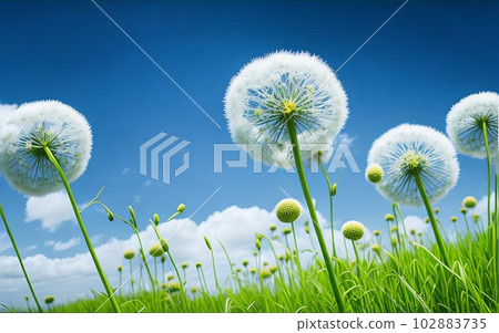 Captivating Blue Wildflowers: A Beautiful Nature's Delight with Soft Focus and Bokeh. Generative AI. 102883735