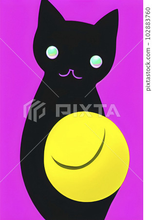 Graceful Whiskers. Illustration of a Captivating Cat Graceful Whiskers. Illustration of a Captivating Cat 102883760