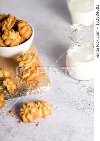 Shortbread Cookies. Light Background 102884083