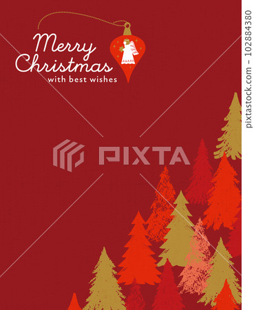 red forest christmas card 102884380