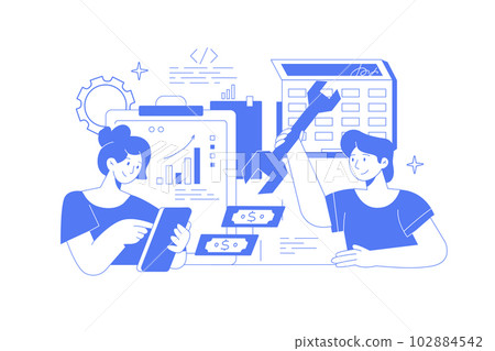 Business finance abstract concept vector illustration set 102884542