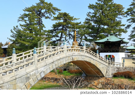 [香川縣]四國聖地“善通寺75號”總本山善通寺（西成橋） 102886014