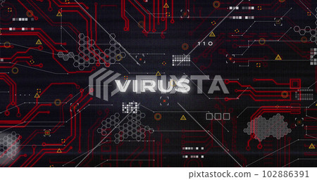 Image of virus text and data processing Image of virus text and data processing 102886391