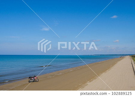 Motorcycle and Nagisa Driveway Motorcycle and Nagisa Driveway 102889125