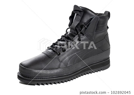 Black male shoe isolated on white background. Black male shoe isolated on white background. 102892045