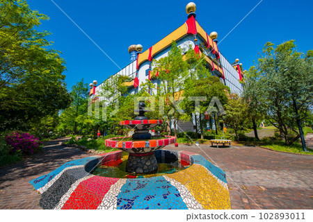 Maishima Sludge Center and Fountain in the Blue Sky Osaka City 102893011
