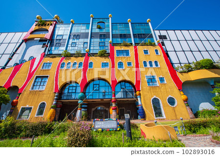 The Maishima Sludge Center shines in the blue sky Osaka 102893016