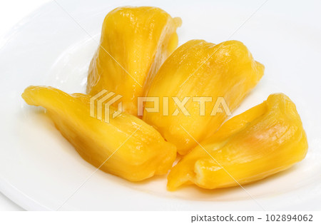 Juicy jackfruit flesh 102894062