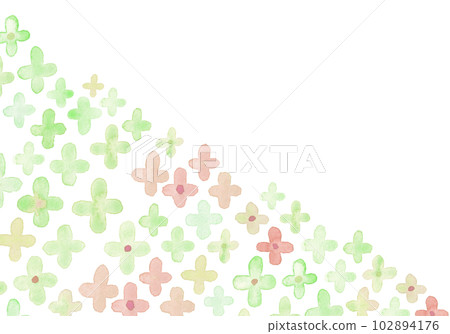 Hand drawn watercolor simple and abstract green flower frame Hand drawn watercolor simple and abstract green flower frame 102894176