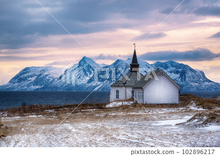 A church on the Lofoten Islands 102896217