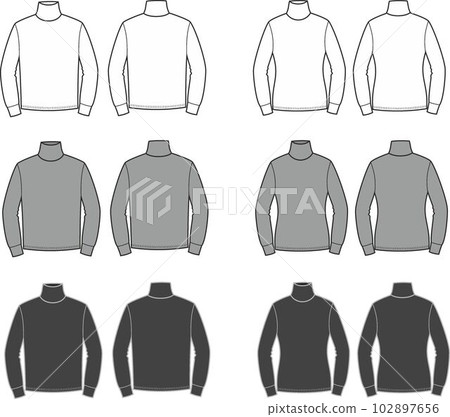 Mens and womens turtleneck fashion CAD. Mens and womens turtleneck fashion CAD. 102897656