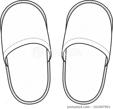 House slippers set. Fashion CAD. House slippers set. Fashion CAD. 102897901