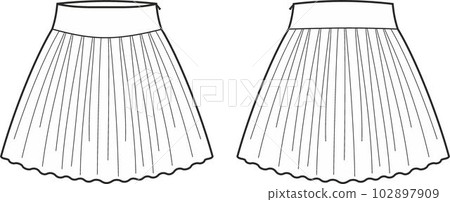 Womens mini skirt. Fashion CAD. Womens mini skirt. Fashion CAD. 102897909