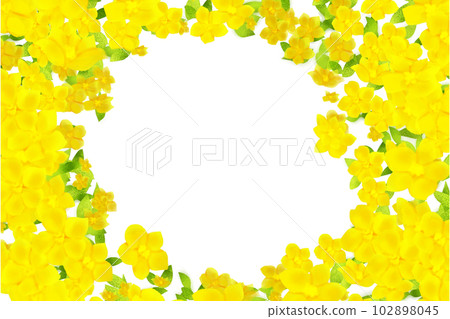 Yamabuki flower frame 2 102898045