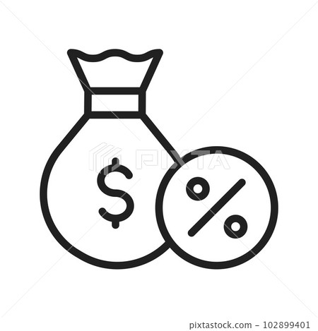 Interest Rate icon vector image. Interest Rate icon vector image. 102899401