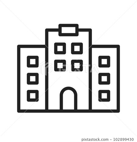 Hotel icon vector image. 102899430