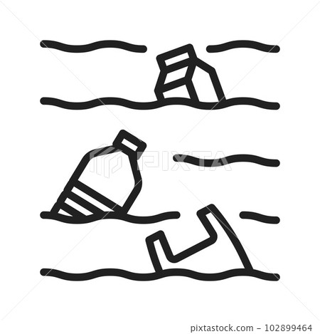 Water Pollution icon vector image. 102899464