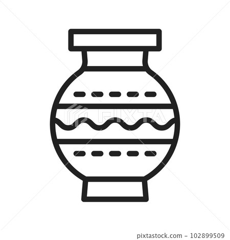 Vase icon vector image. 102899509
