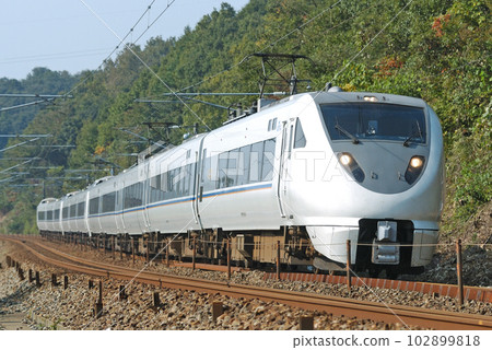 Hokuriku Main Line Tsubata-Kurikara JR West 683 series S04+S21+S23 formation (Kanazawa) Shirasagi 102899818