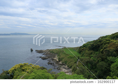 Tokyo Bay seen from the Kannonzaki lighthouse 102900117