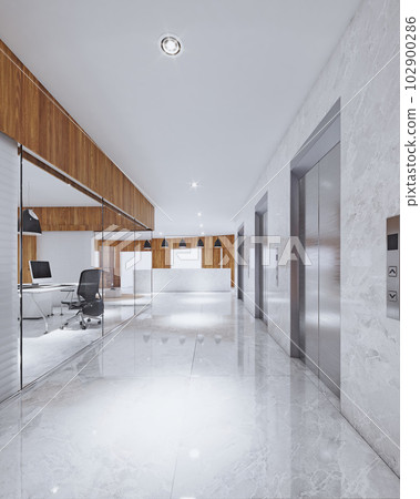 Modern office space. Work space illustration. Modern office space. Work space illustration. 102900286