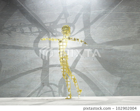 Woman figure made of gold Woman figure made of gold 102902004