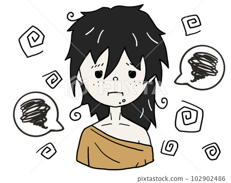 ragged-looking person 102902486