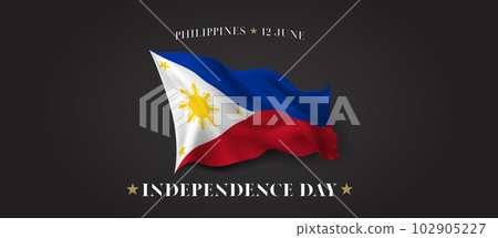 Philippines independence day vector banner, greeting card. Philippines independence day vector banner, greeting card. 102905227