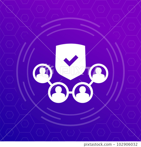 security team icon with people, vector 102906032