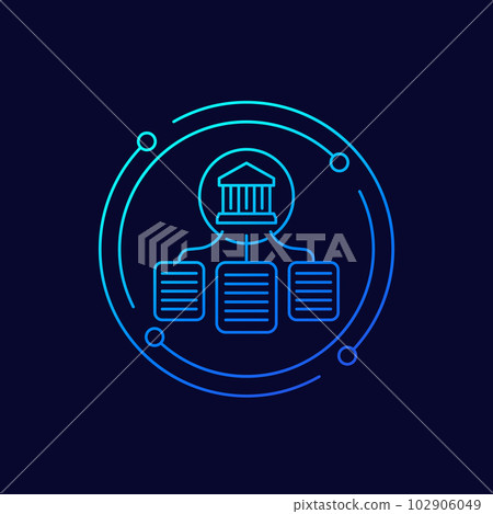 Banking documents icon, linear design Banking documents icon, linear design 102906049
