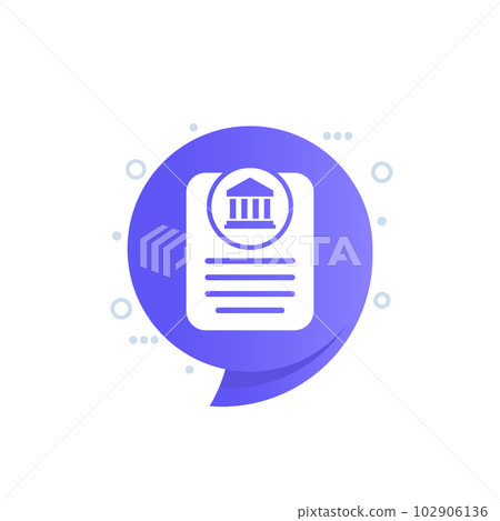 Bank document icon for web Bank document icon for web 102906136