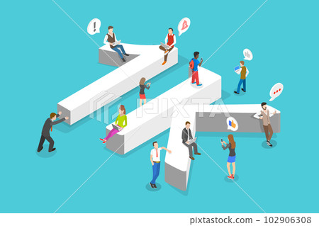 3D Isometric Flat Vector Conceptual Illustration of 1K Followers 3D Isometric Flat Vector Conceptual Illustration of 1K Followers 102906308