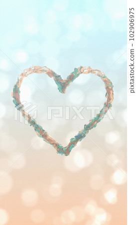 Liquid Heart on a Soft Bokeh Background Liquid Heart on a Soft Bokeh Background 102906975