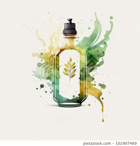 Glass pharmacy or cosmetics bottle Illustration 102907469