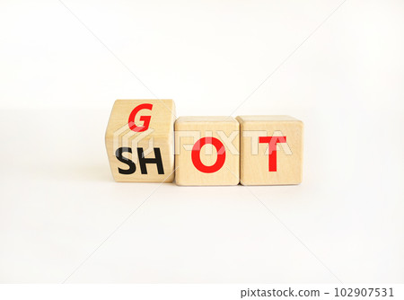 Covid-19 i got vaccine shot medical symbol. Doctor turns wooden cubes and changes with words Got shot. Beautiful white table white background. Covid-19 i got booster vaccine shot concept. Copy space Covid-19 i got vaccine shot medical symbol. Doctor turns wooden cubes and changes with words Got shot. Beautiful white table white background. Covid-19 i got booster vaccine shot concept. Copy space 102907531